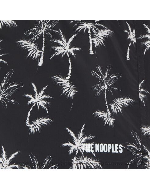 Short de bain avec palmiers noir