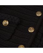 Cardigan en maille torsadée noir