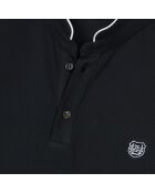 Polo en coton piqué bleu marine