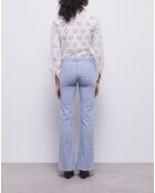 Jean à rayures bleues et blanches