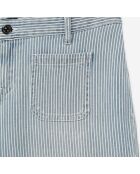 Jean à rayures bleues et blanches