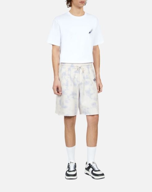 Short dégradé en coton bleu ciel