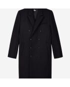 Manteau long en laine noir