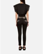 Top court en broderie anglaise noir