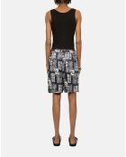 Short imprimé bleu marine