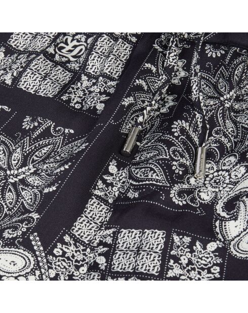 Short imprimé bleu marine