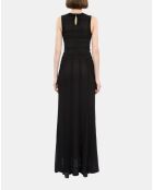 Top court en maille ajourée noir