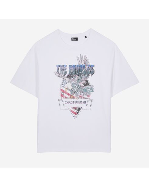 T-shirt avec sérigraphie blanc