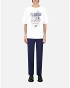 T-shirt avec sérigraphie blanc