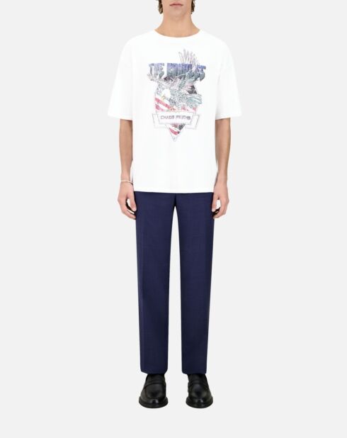 T-shirt avec sérigraphie blanc