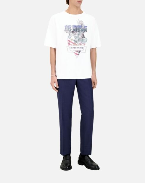 T-shirt avec sérigraphie blanc