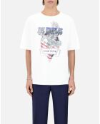 T-shirt avec sérigraphie blanc