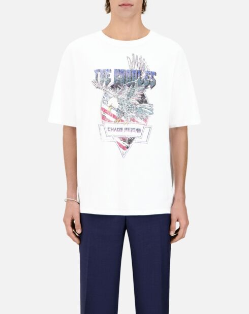 T-shirt avec sérigraphie blanc