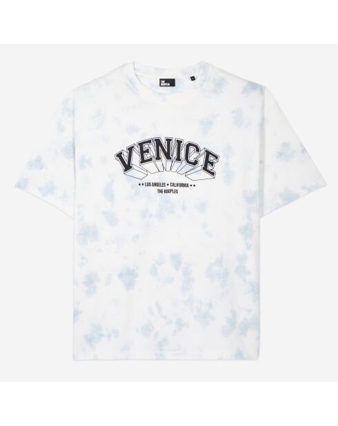 T-shirt dégradé avec sérigraphie bleu ciel