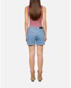 Top en maille ajourée lilas