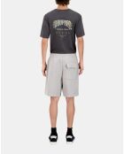 Short en coton gris ardoise