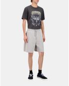 Short en coton gris ardoise