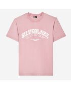 T-shirt avec sérigraphie rose