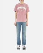 T-shirt avec sérigraphie rose