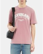 T-shirt avec sérigraphie rose