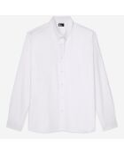 Chemise Oxford avec broderie blanche