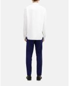 Chemise Oxford avec broderie blanche