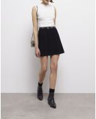 Jupe courte en maille noire