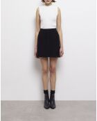 Jupe courte en maille noire