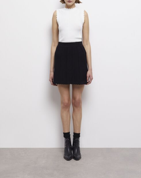 Jupe courte en maille noire