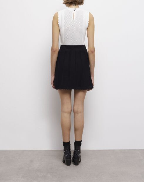 Jupe courte en maille noire