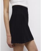 Jupe courte en maille noire