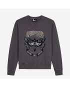 Sweatshirt avec sérigraphie gris carbone