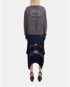 Sweatshirt avec sérigraphie gris carbone