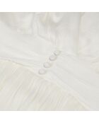 Robe courte tissu crinkle blanche