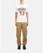 T-shirt avec sérigraphie blanc