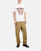 T-shirt avec sérigraphie blanc