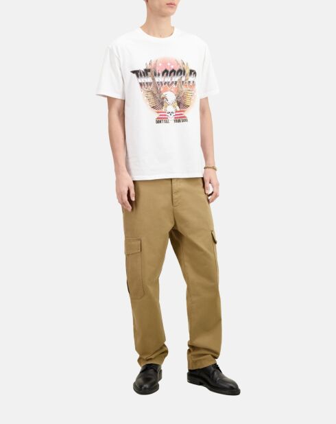 T-shirt avec sérigraphie blanc