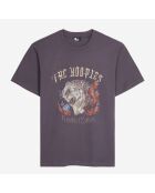 T-shirt avec sérigraphie gris