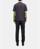 T-shirt avec sérigraphie gris