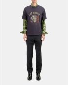 T-shirt avec sérigraphie gris