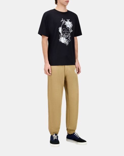 T-shirt avec sérigraphie noir délavé