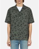 Chemise manches courtes avec palmiers kaki