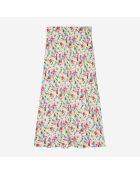 Jupe longue fleurie jaune