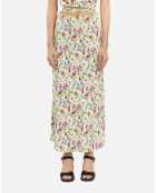Jupe longue fleurie jaune