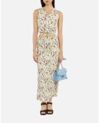 Jupe longue fleurie jaune