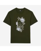 T-shirt avec sérigraphie vert foncé
