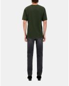 T-shirt avec sérigraphie vert foncé