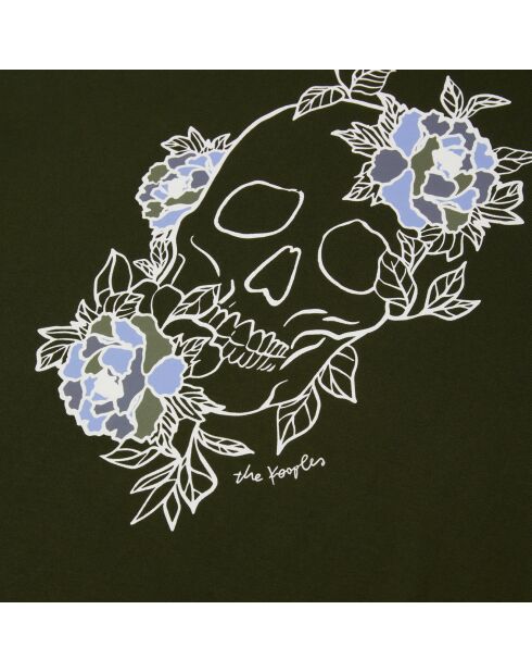 T-shirt avec sérigraphie vert foncé