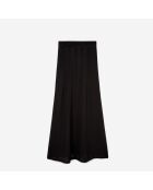 Jupe longue en maille ajourée noire