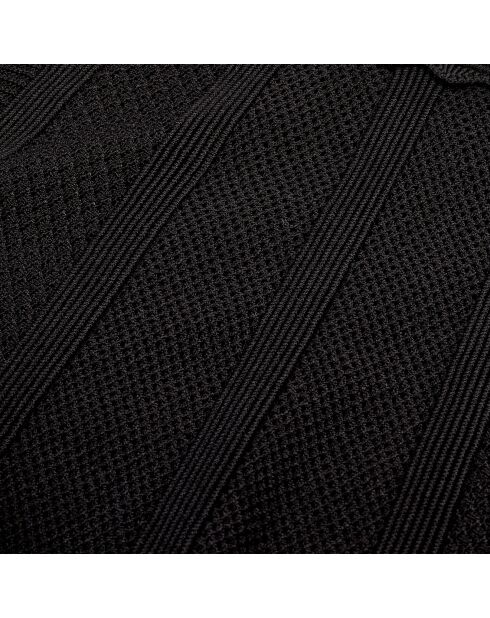 Jupe longue en maille ajourée noire